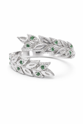 Anello Corona d’Alloro Contrarié – Argento 925 con Zirconi (Regolabile)