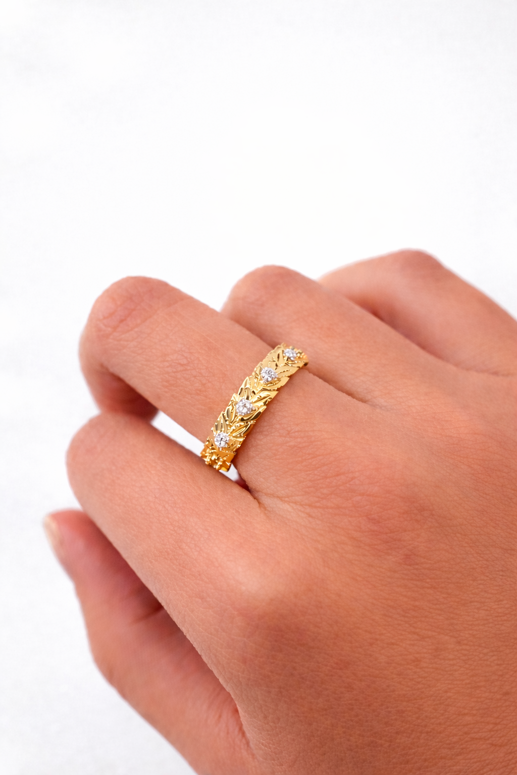 Anello Eternity Corona D’alloro - Argento 925