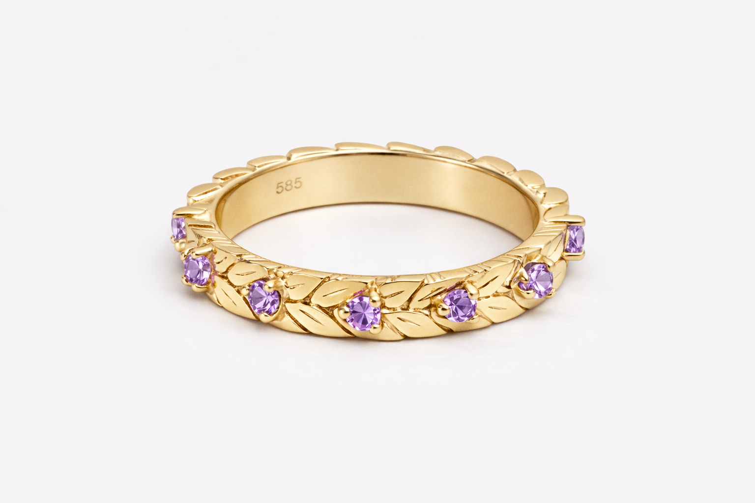 Anello Eternity Corona D’alloro - Oro 750